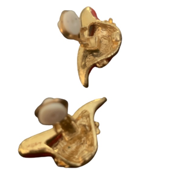 Red Hat Society Scarf & Earrings (clip on) - Picture 5 of 7